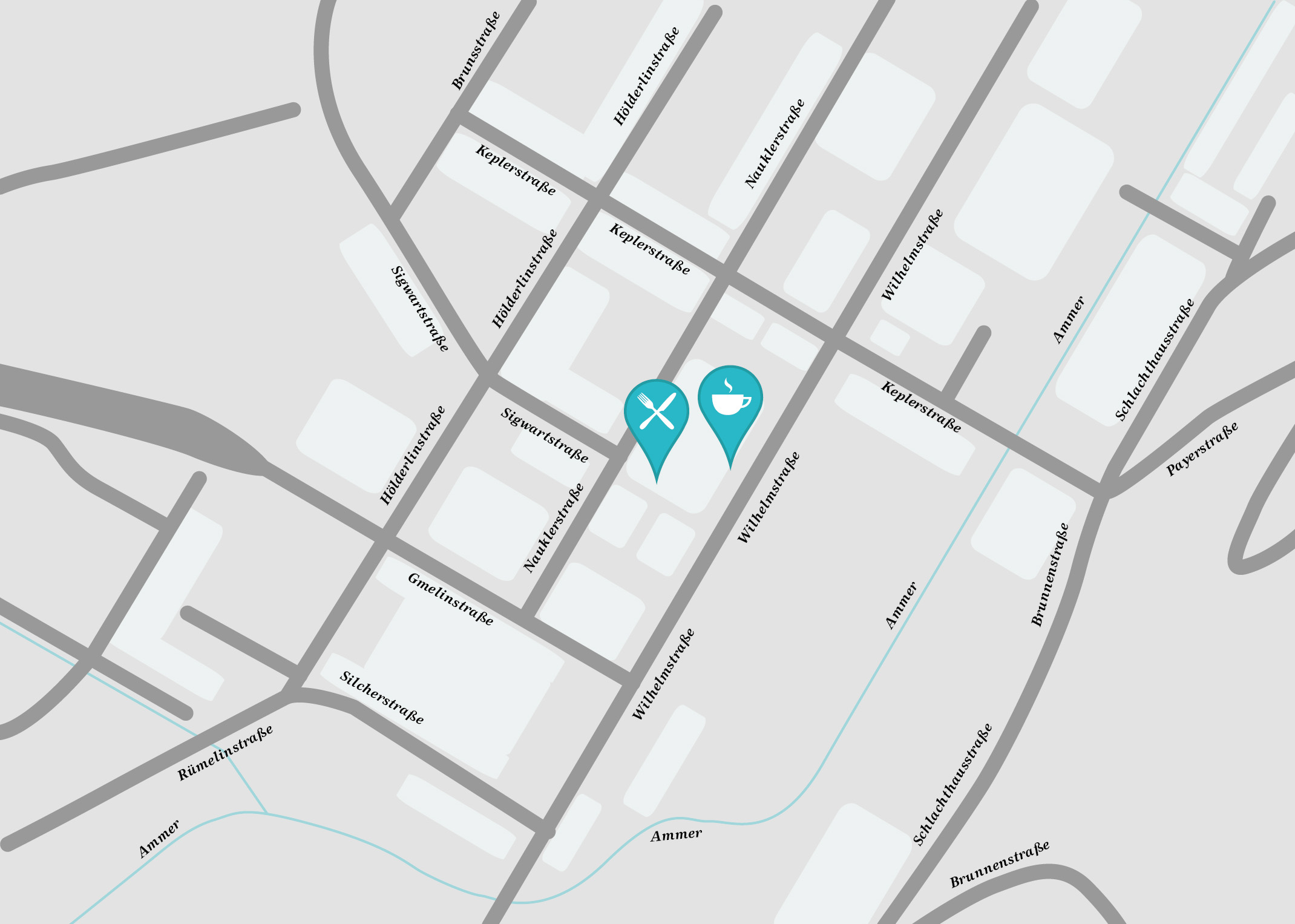 Mensa Tübingen Wilhelnstraße Lageplan 02